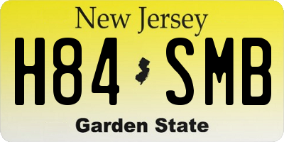 NJ license plate H84SMB