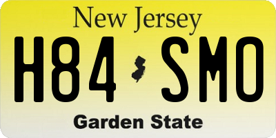 NJ license plate H84SMO