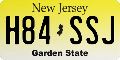 NJ license plate H84SSJ