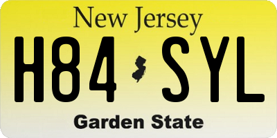 NJ license plate H84SYL