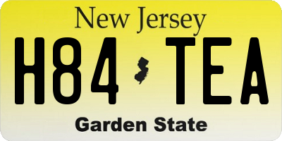 NJ license plate H84TEA