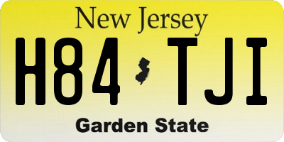 NJ license plate H84TJI