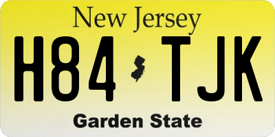 NJ license plate H84TJK