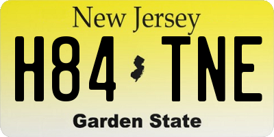 NJ license plate H84TNE