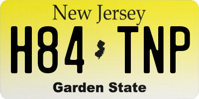 NJ license plate H84TNP