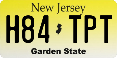 NJ license plate H84TPT