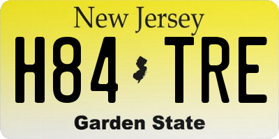 NJ license plate H84TRE