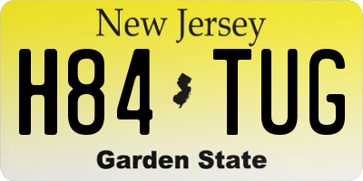 NJ license plate H84TUG
