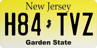 NJ license plate H84TVZ