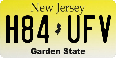 NJ license plate H84UFV