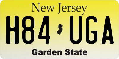 NJ license plate H84UGA