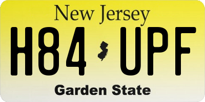 NJ license plate H84UPF