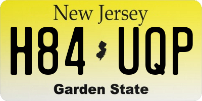 NJ license plate H84UQP