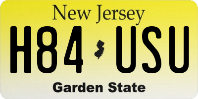 NJ license plate H84USU