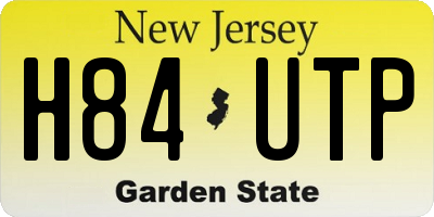 NJ license plate H84UTP