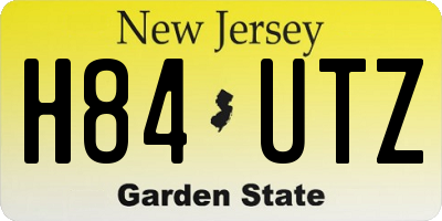NJ license plate H84UTZ