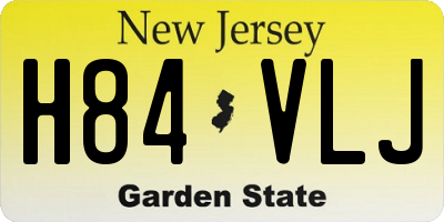NJ license plate H84VLJ