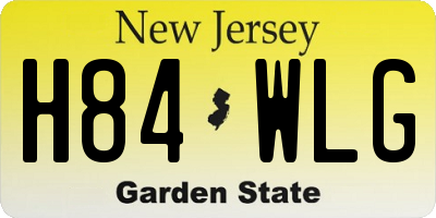 NJ license plate H84WLG