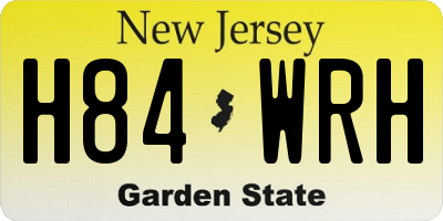 NJ license plate H84WRH
