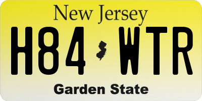 NJ license plate H84WTR