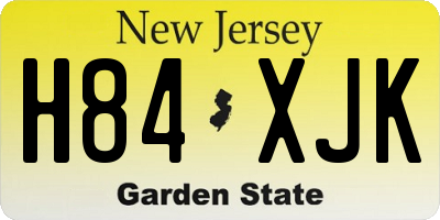 NJ license plate H84XJK