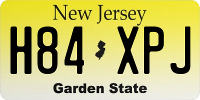 NJ license plate H84XPJ
