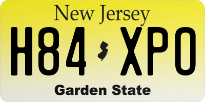 NJ license plate H84XPO
