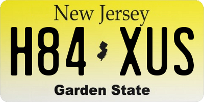NJ license plate H84XUS