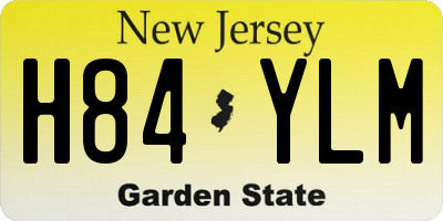 NJ license plate H84YLM