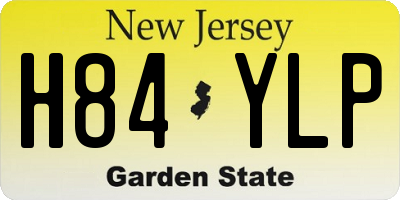 NJ license plate H84YLP