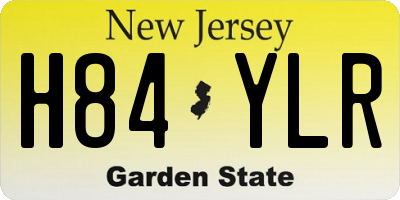 NJ license plate H84YLR