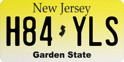 NJ license plate H84YLS
