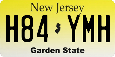 NJ license plate H84YMH