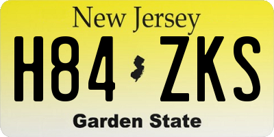NJ license plate H84ZKS