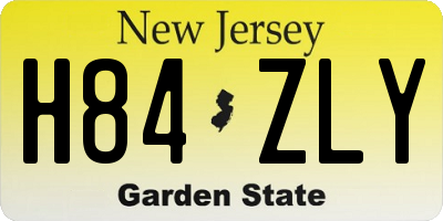 NJ license plate H84ZLY