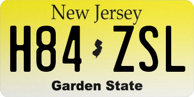 NJ license plate H84ZSL