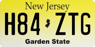 NJ license plate H84ZTG