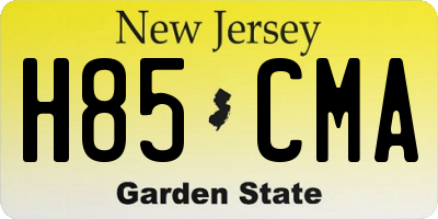 NJ license plate H85CMA