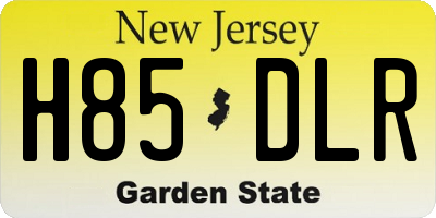 NJ license plate H85DLR