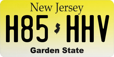 NJ license plate H85HHV