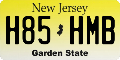 NJ license plate H85HMB
