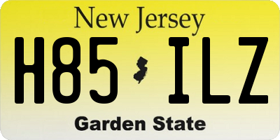 NJ license plate H85ILZ
