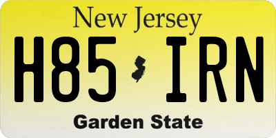 NJ license plate H85IRN