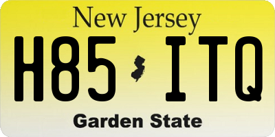 NJ license plate H85ITQ