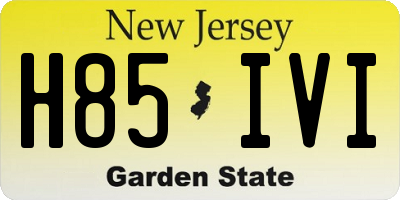 NJ license plate H85IVI