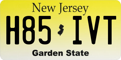 NJ license plate H85IVT