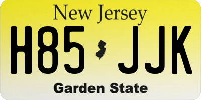 NJ license plate H85JJK