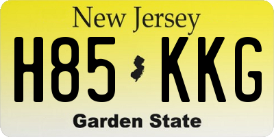 NJ license plate H85KKG