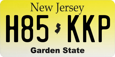 NJ license plate H85KKP
