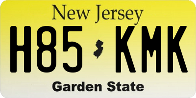 NJ license plate H85KMK